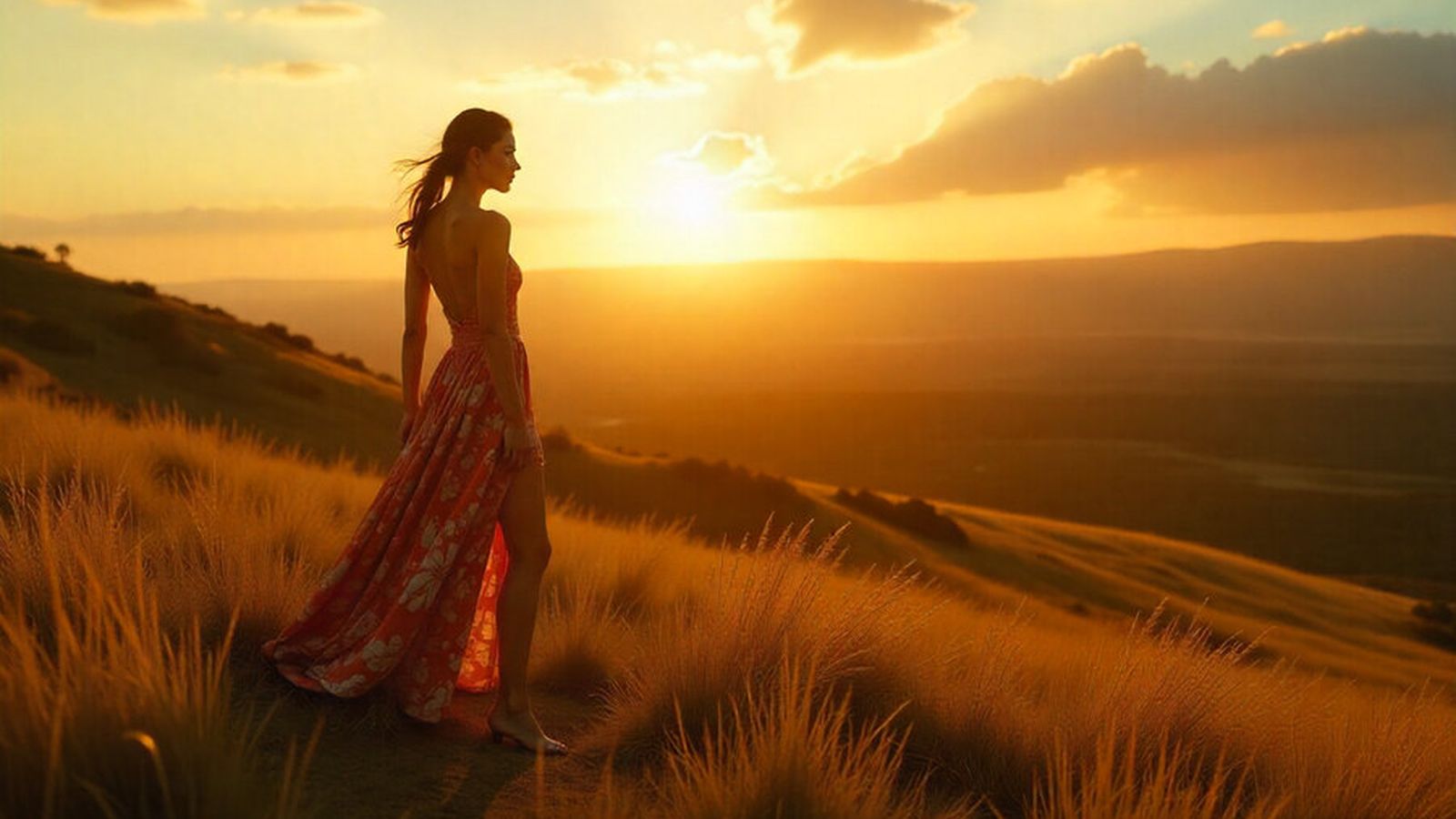 Tourists walking on a scenic mountain trail