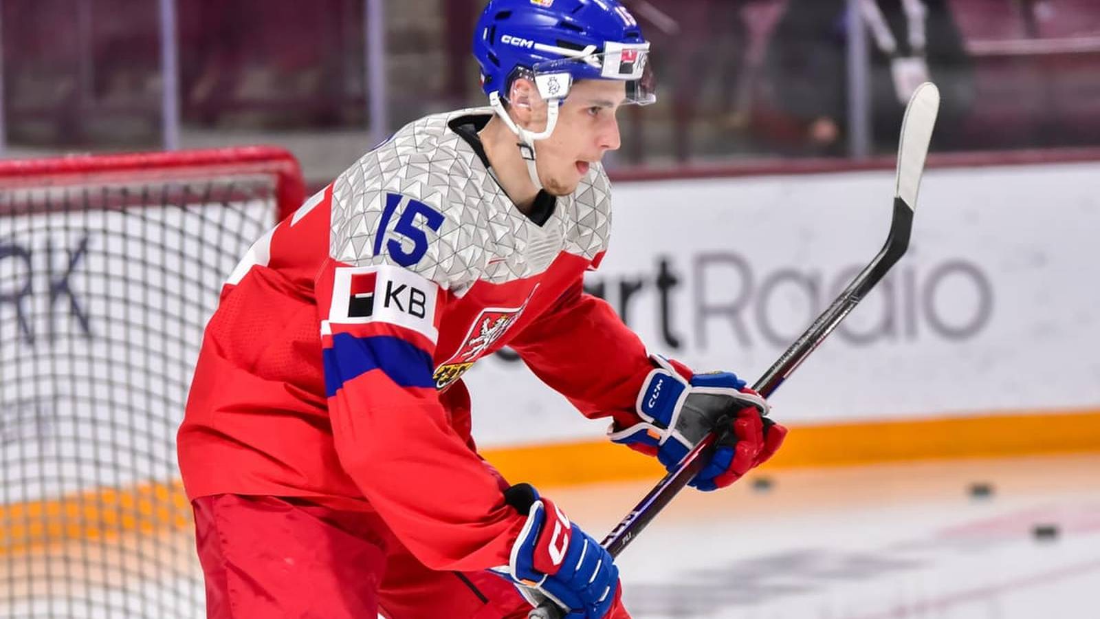 Vojtech Cihar holding MVP trophy