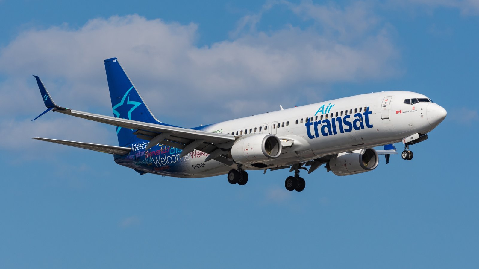 Air Transat plane on tarmac
