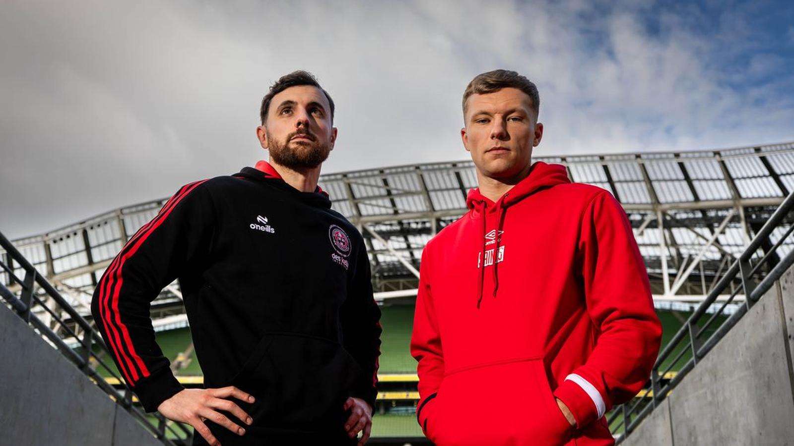 Football match in Aviva Stadium