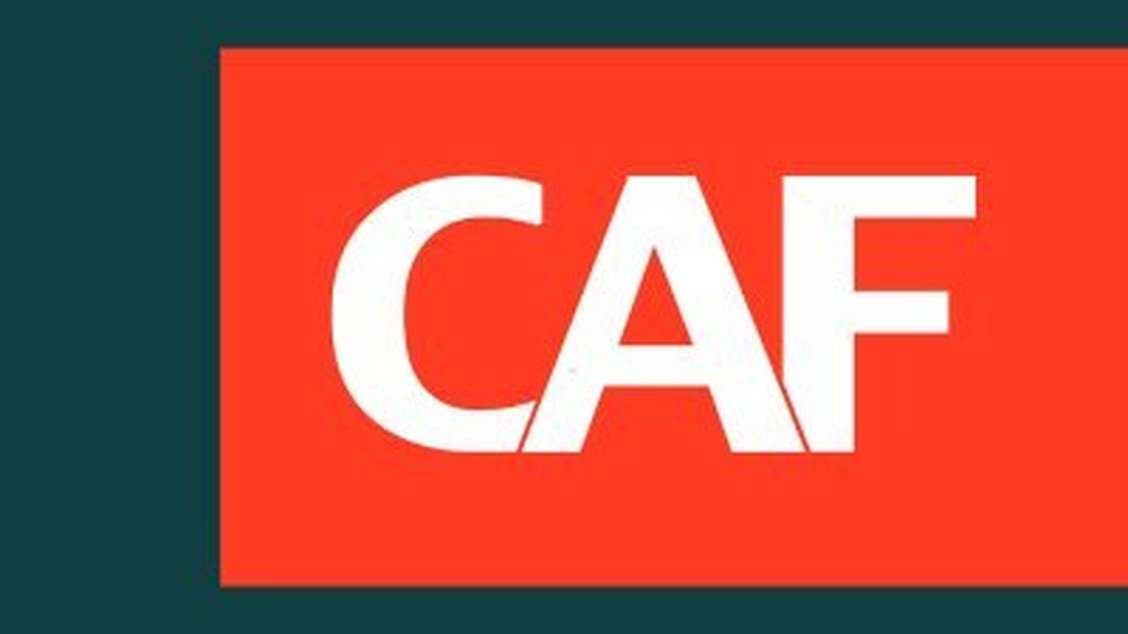 Confederation of African Football logo on a green pitch