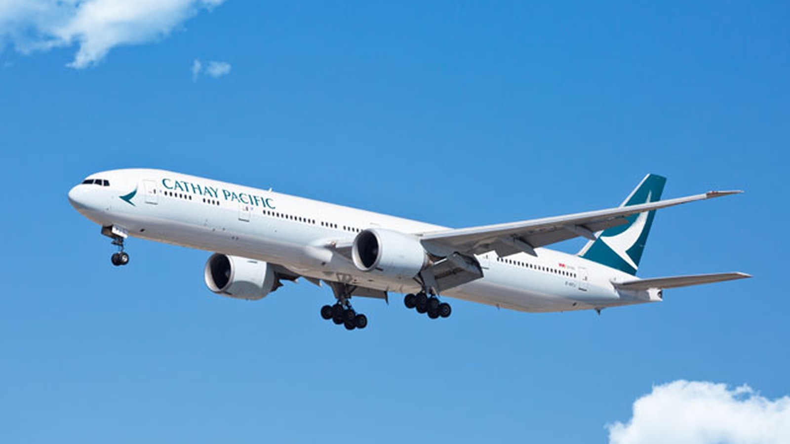 Cathay Pacific passenger jet taking off