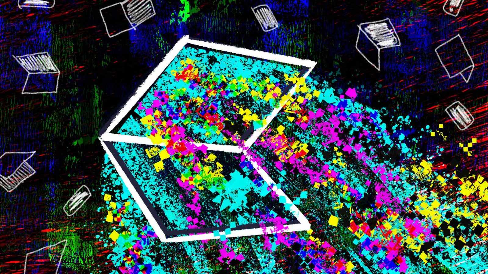 Digital data breach illustration