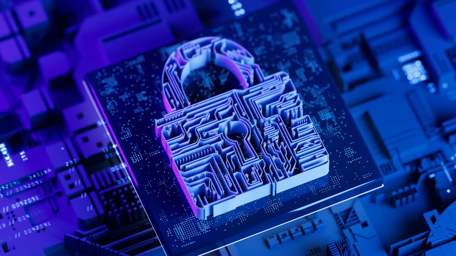 Digital lock with warning symbols