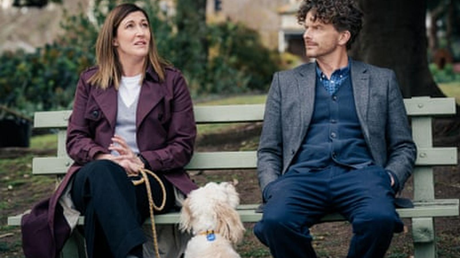 Leon Ford and Celia Pacquola with dogs