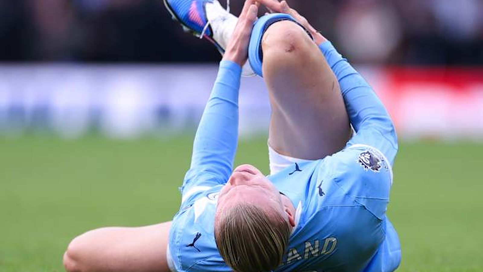 Erling Haaland in Manchester City uniform