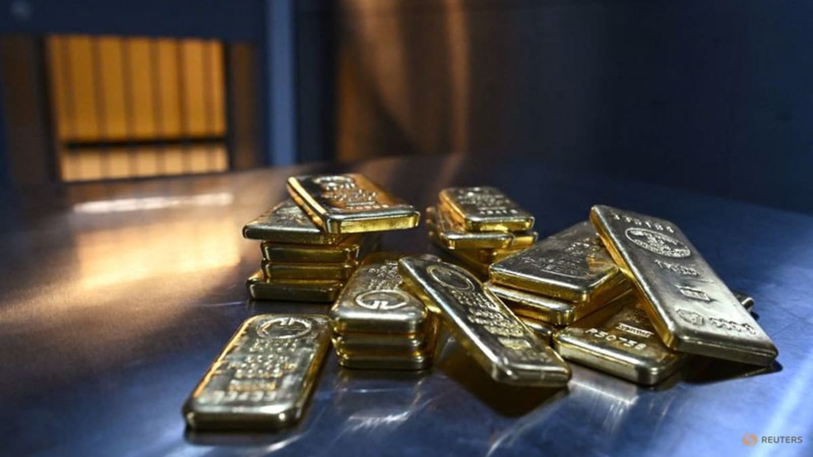 Physical gold bullion at a bank in Singapore