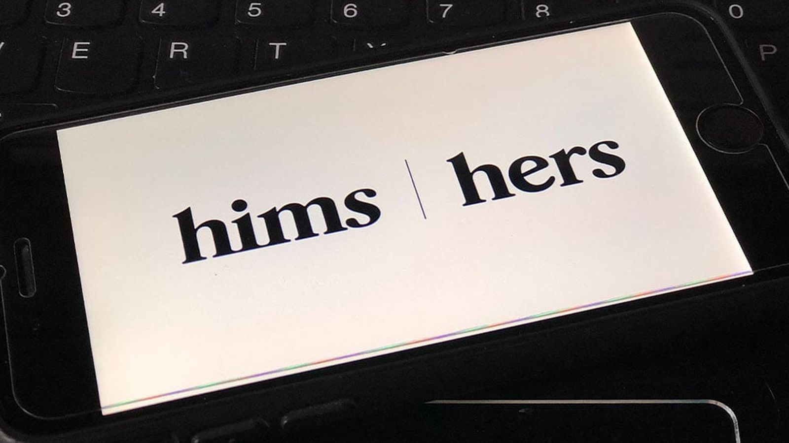 Hims Hers logo and a generic pill bottle