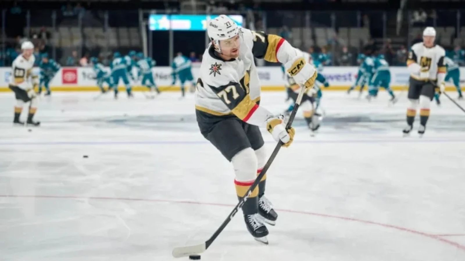 Hockey player Kai Uchacz on ice