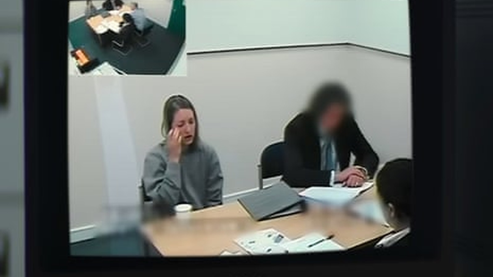 Sketch of Lucy Letby in a courtroom