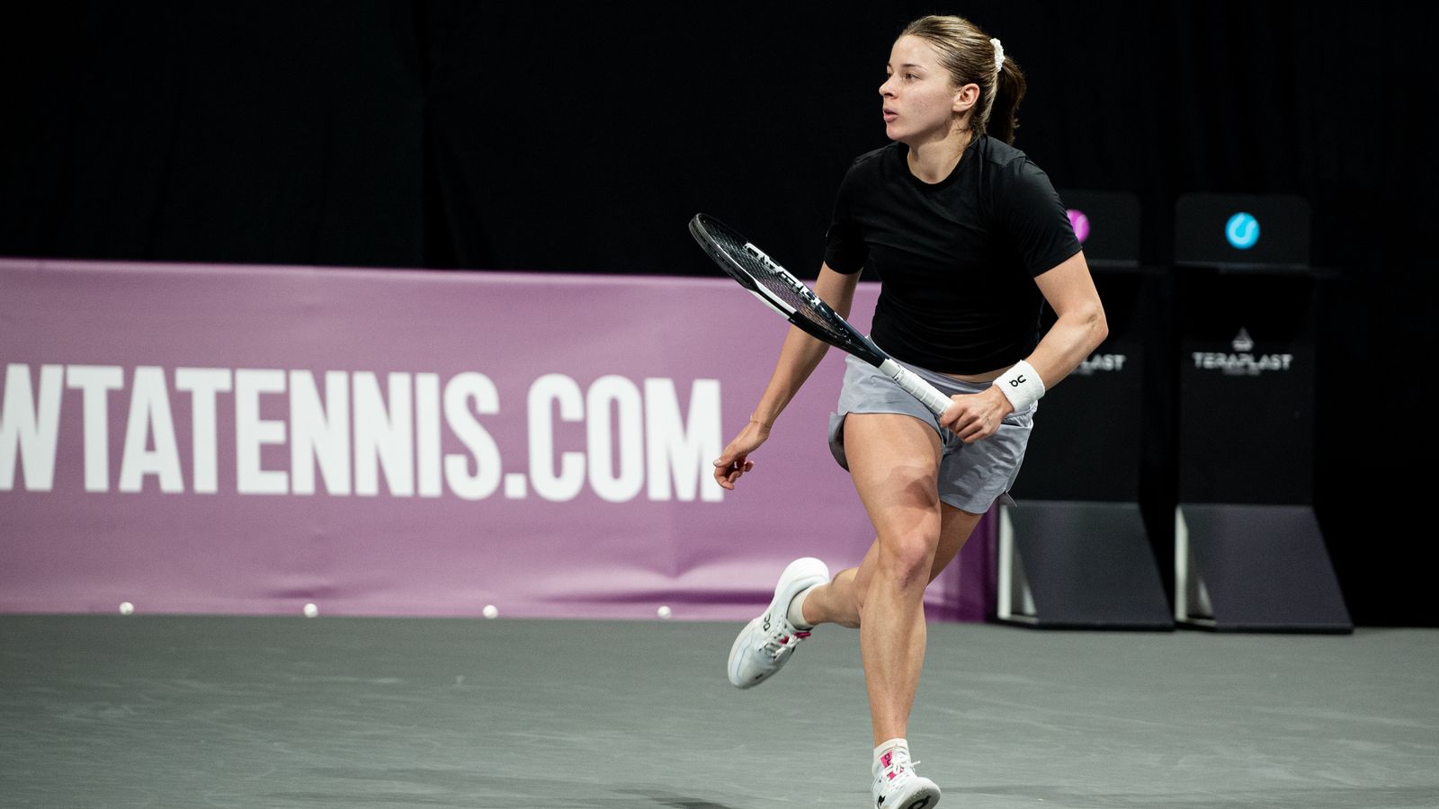 Female tennis player on court