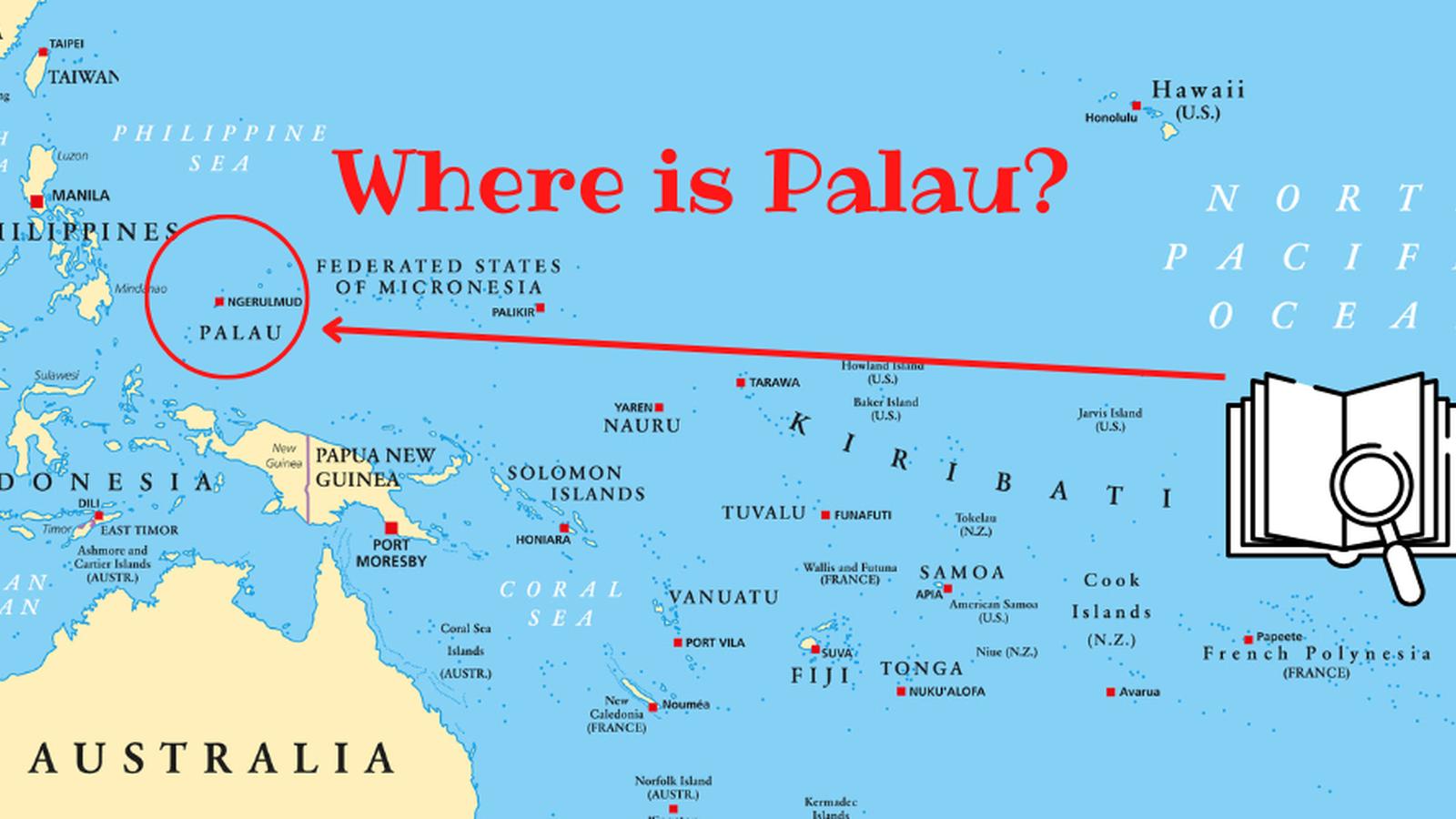 Palau International Airport runway with aircraft