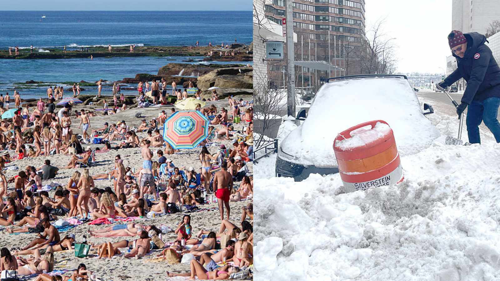 Satellite view of polar vortex