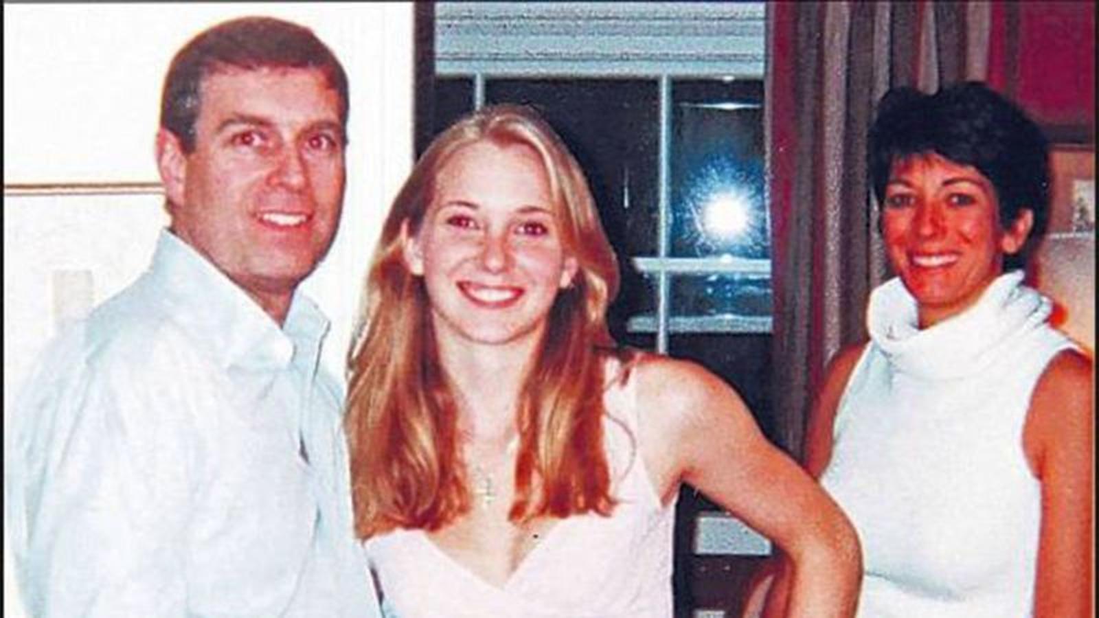 Prince Andrew arm around Virginia Giuffre
