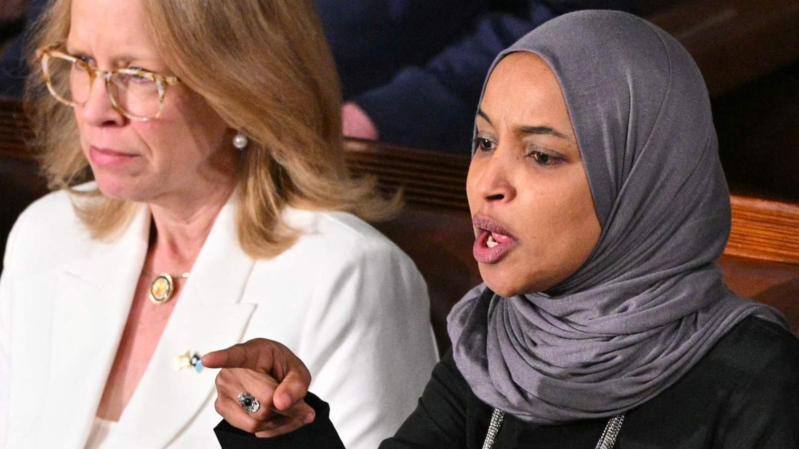 Իլհան Օմարը բացահայտ դիմակայում է Թրամփին «Ազգի վիճակի մասին» ուղերձի ժամանակ