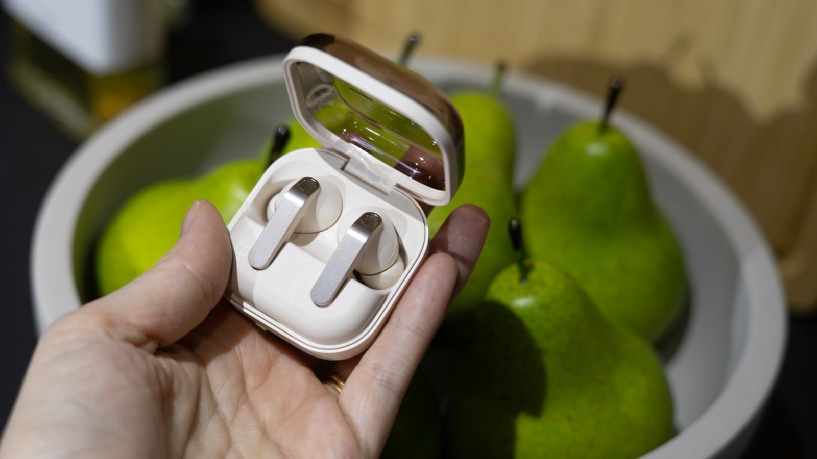 Samsung Galaxy Buds 4 Pro earbuds in charging case