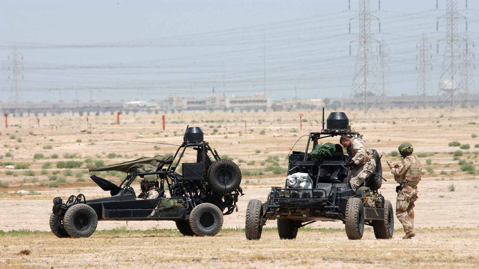 US military vehicles on patrol