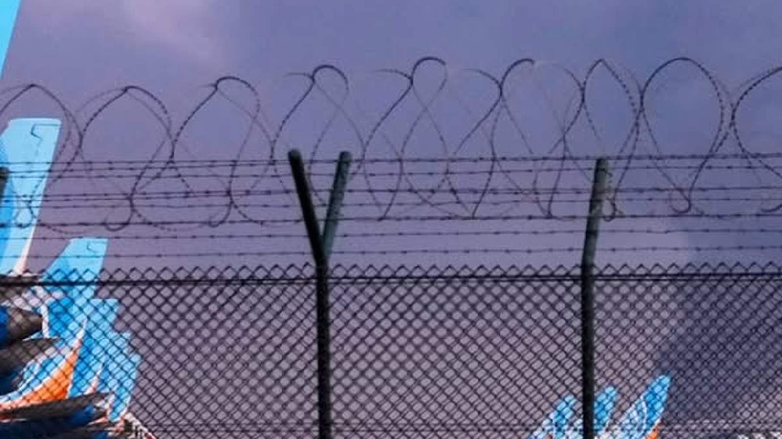 Commercial aircraft on airport tarmac