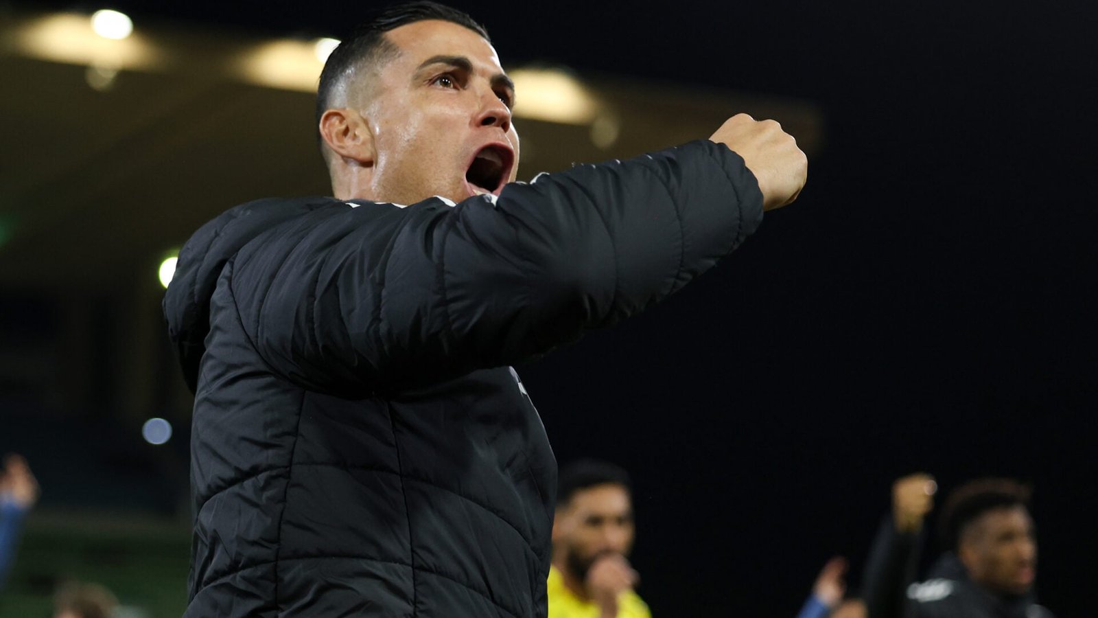 Cristiano Ronaldo on football pitch