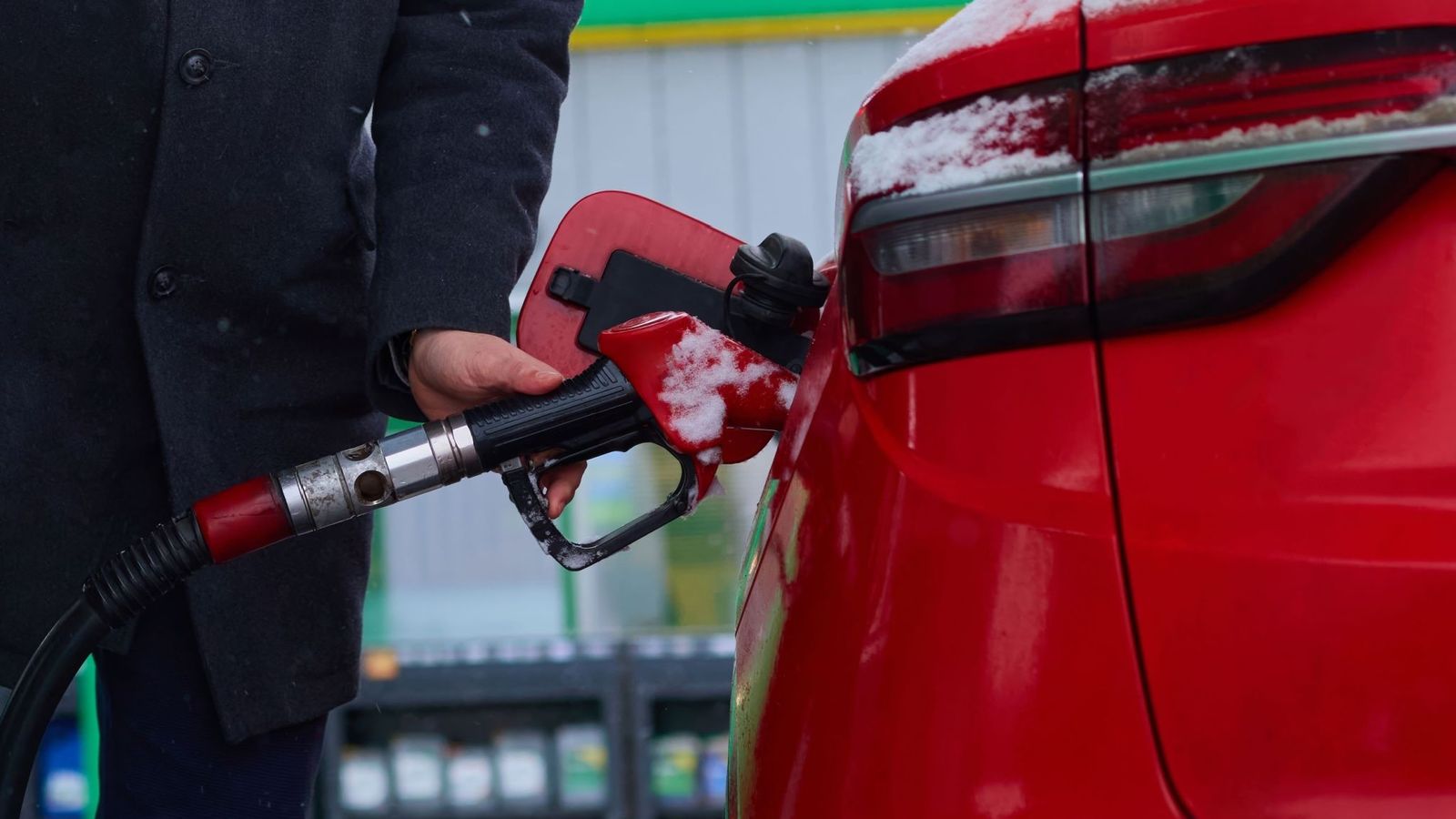 Digital display showing high gas prices