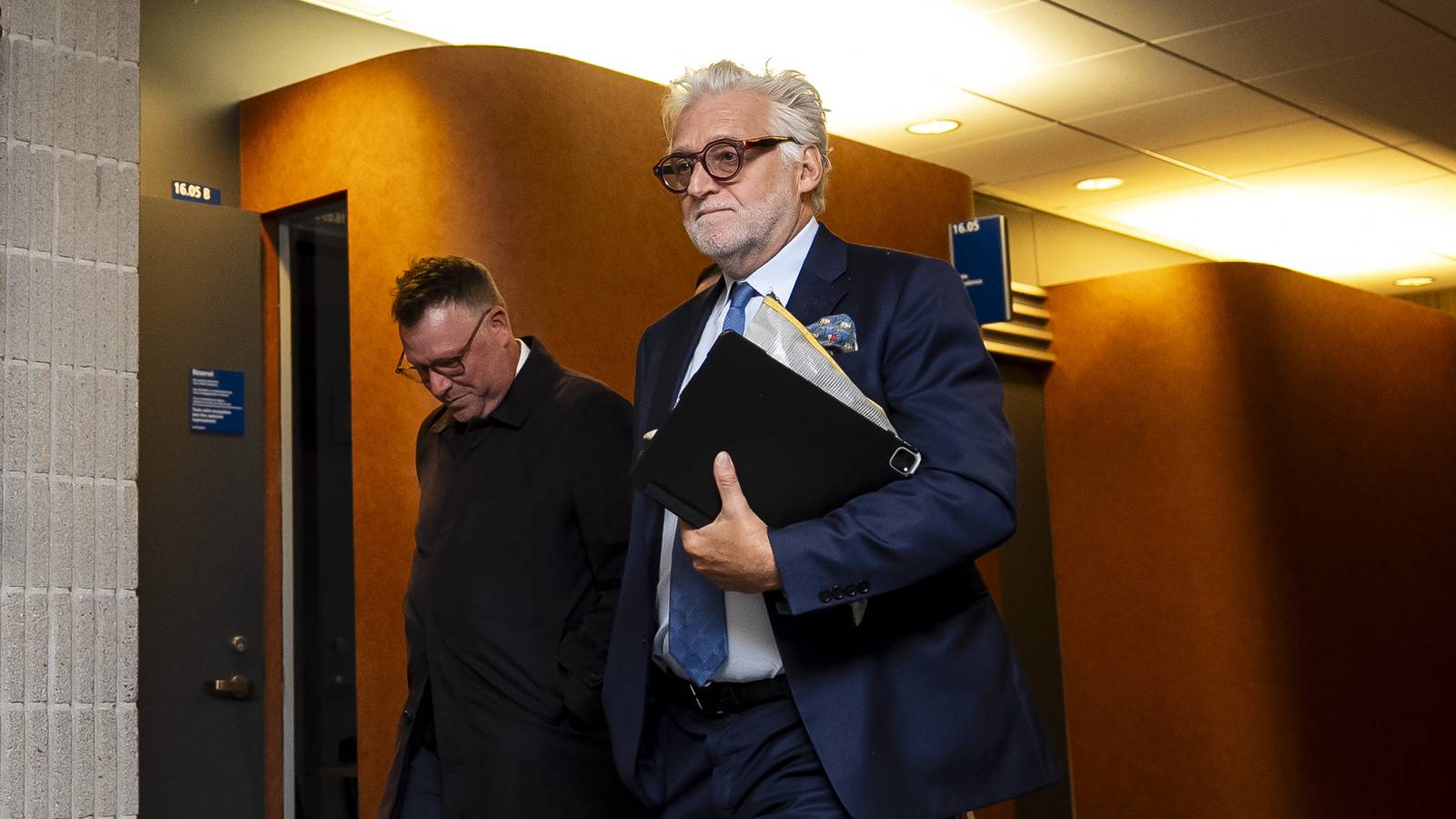 Gilbert Rozon at courthouse steps