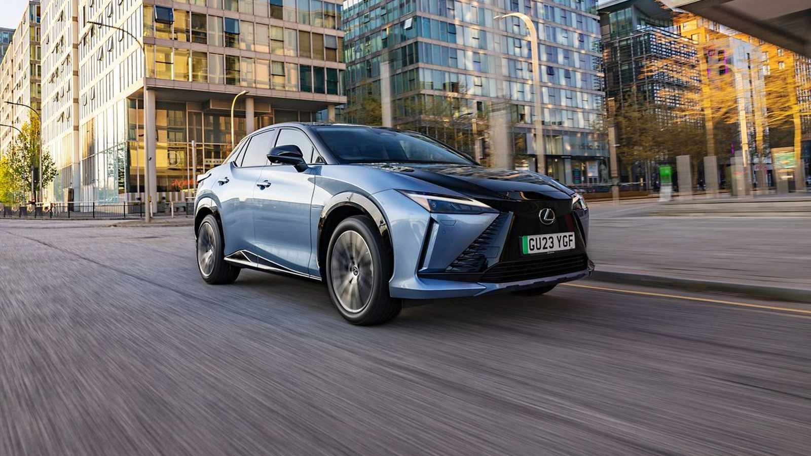Lexus RZ electric SUV in promotional launch image