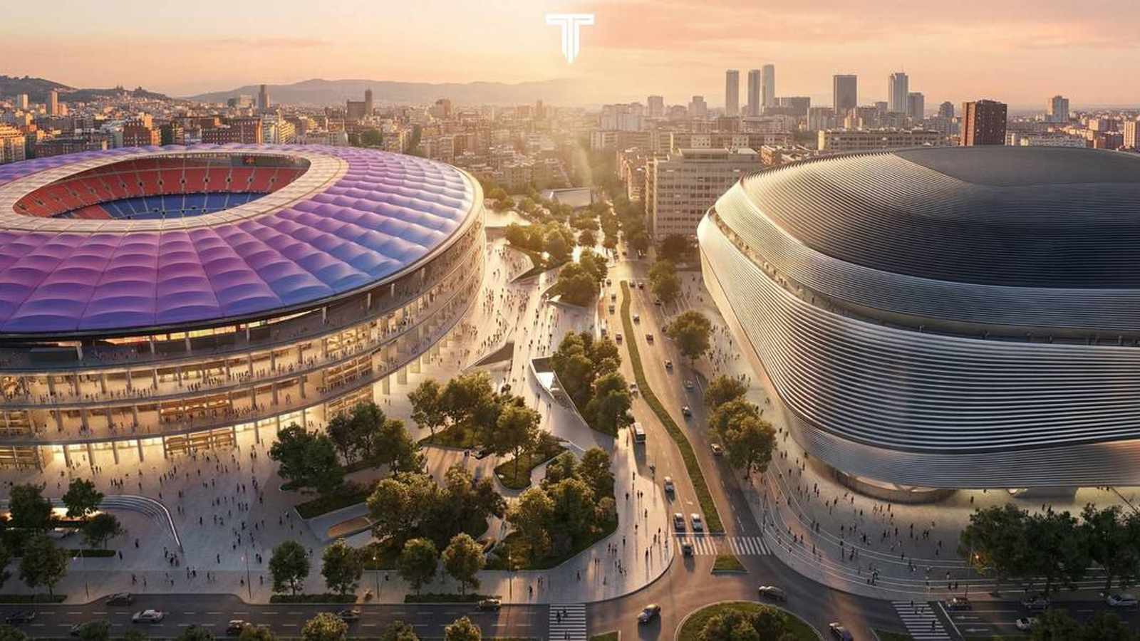 Exterior view of Spotify Camp Nou stadium