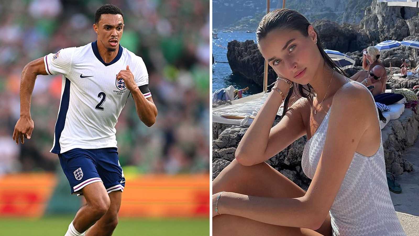 Footballer Trent Alexander-Arnold with model Estelle Behnke