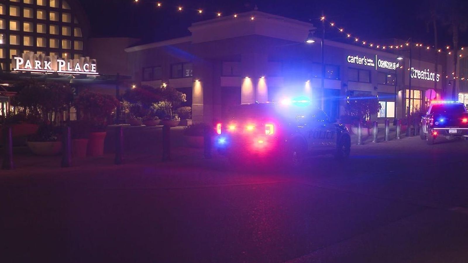 Police car at crime scene