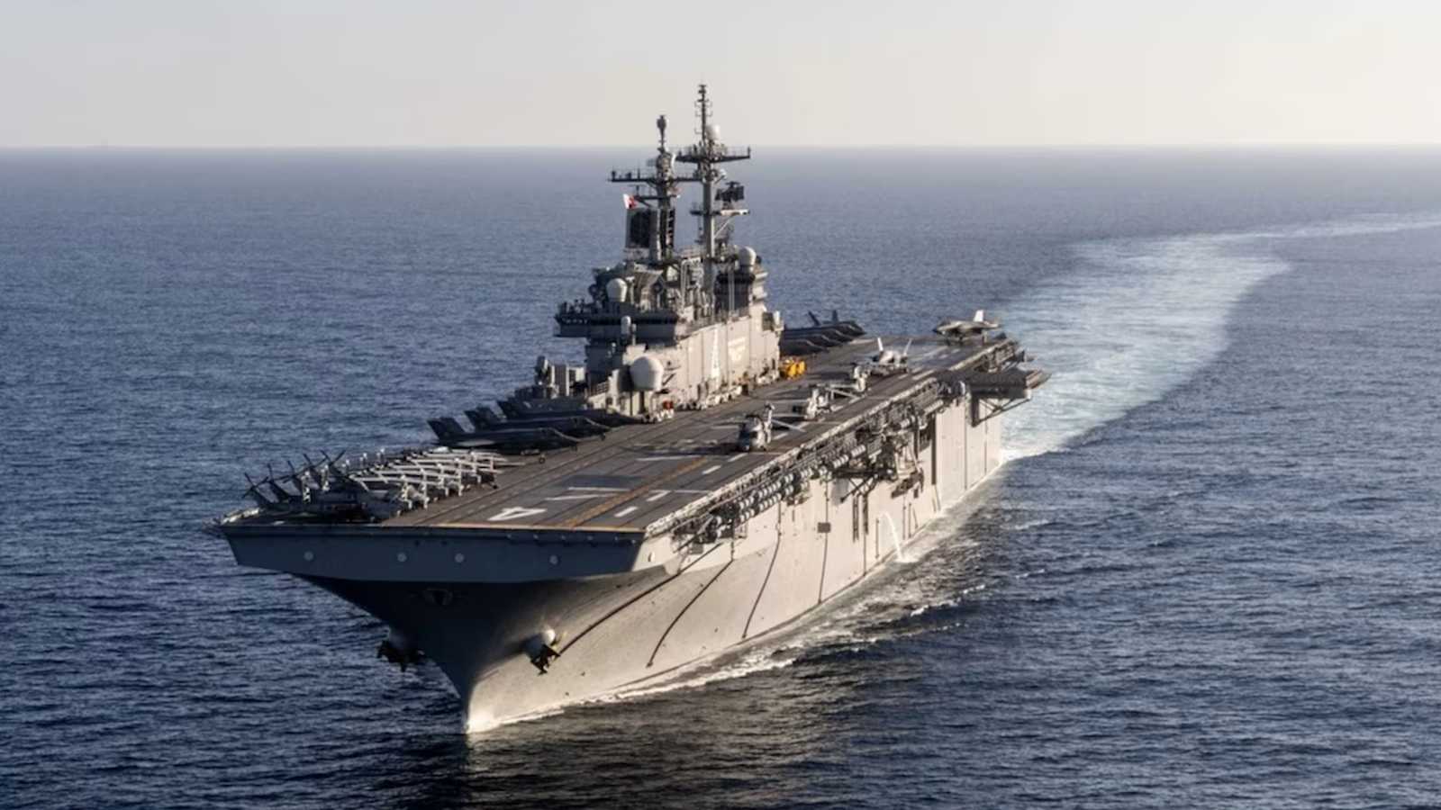Amphibious assault ship at sea