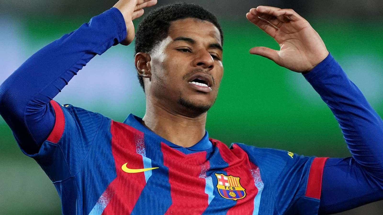 Marcus Rashford playing for Barcelona