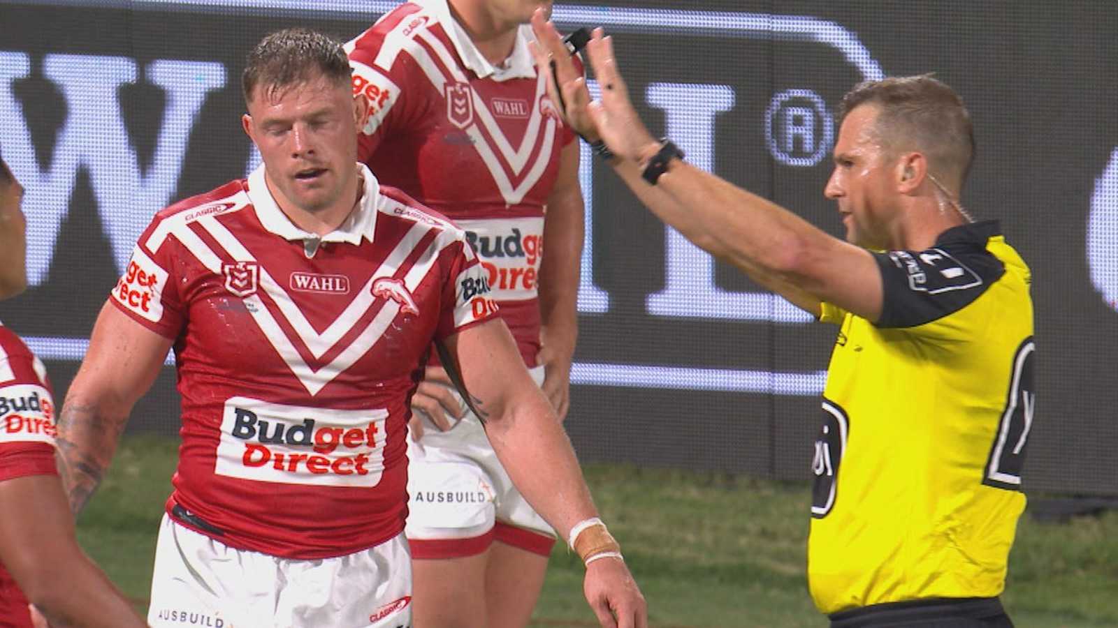 Morgan Knowles under fire after costly Dolphins sin-bin