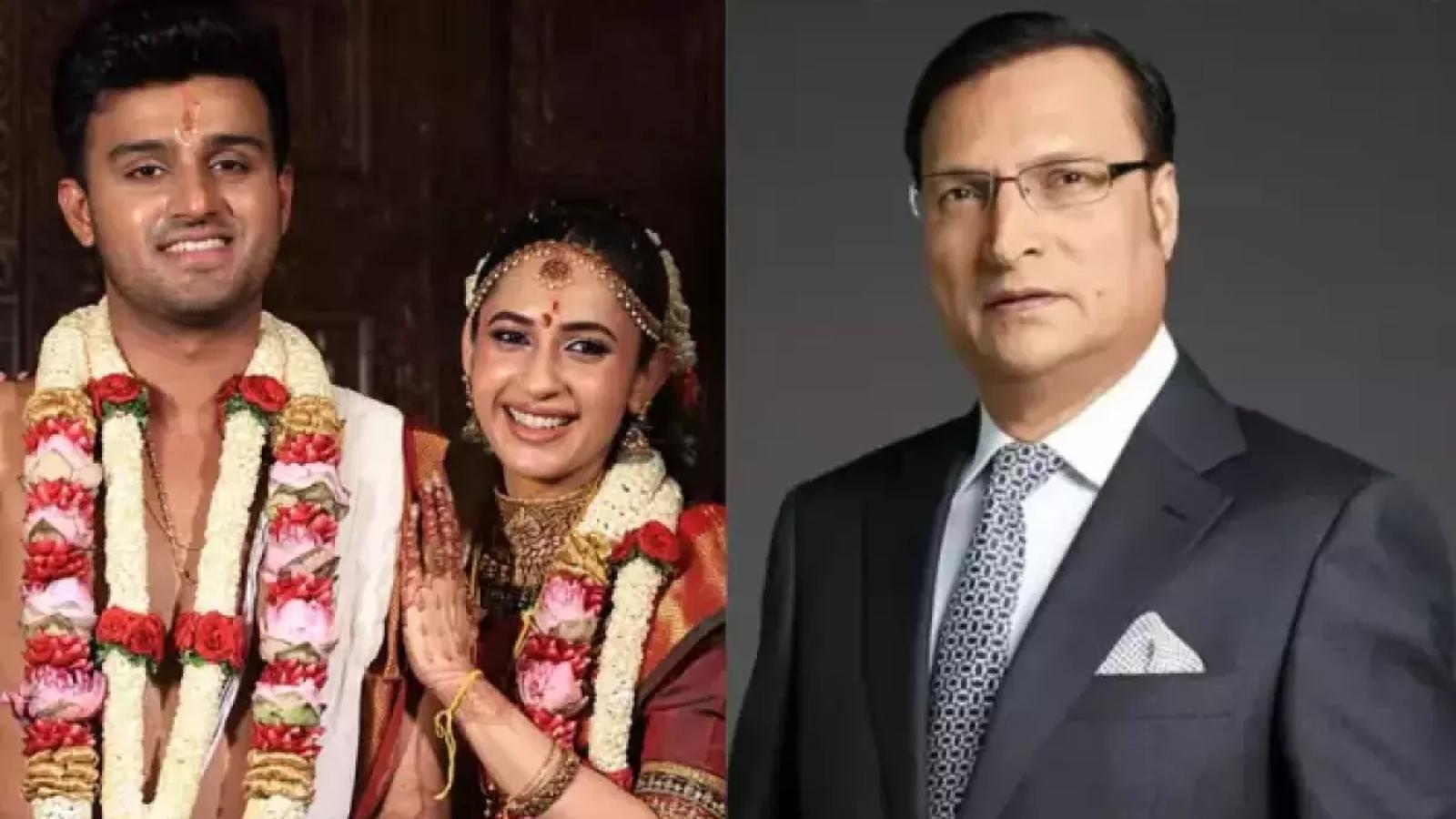 Rajat Sharma and guests at wedding