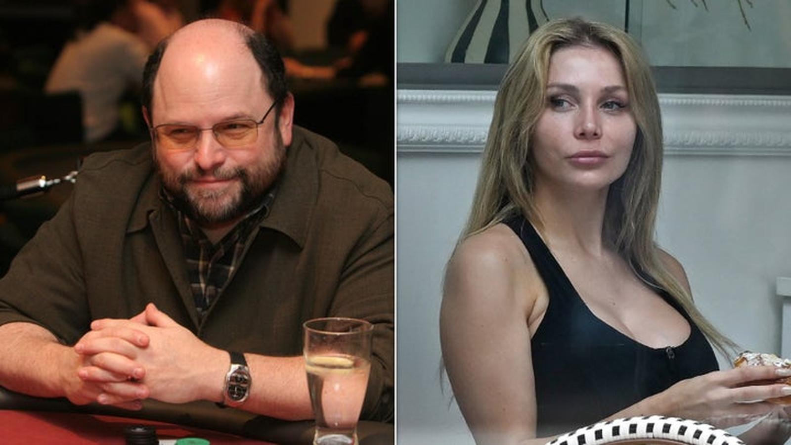 Split image showing actor Jason Alexander on the left and Courtney Stodden on the right