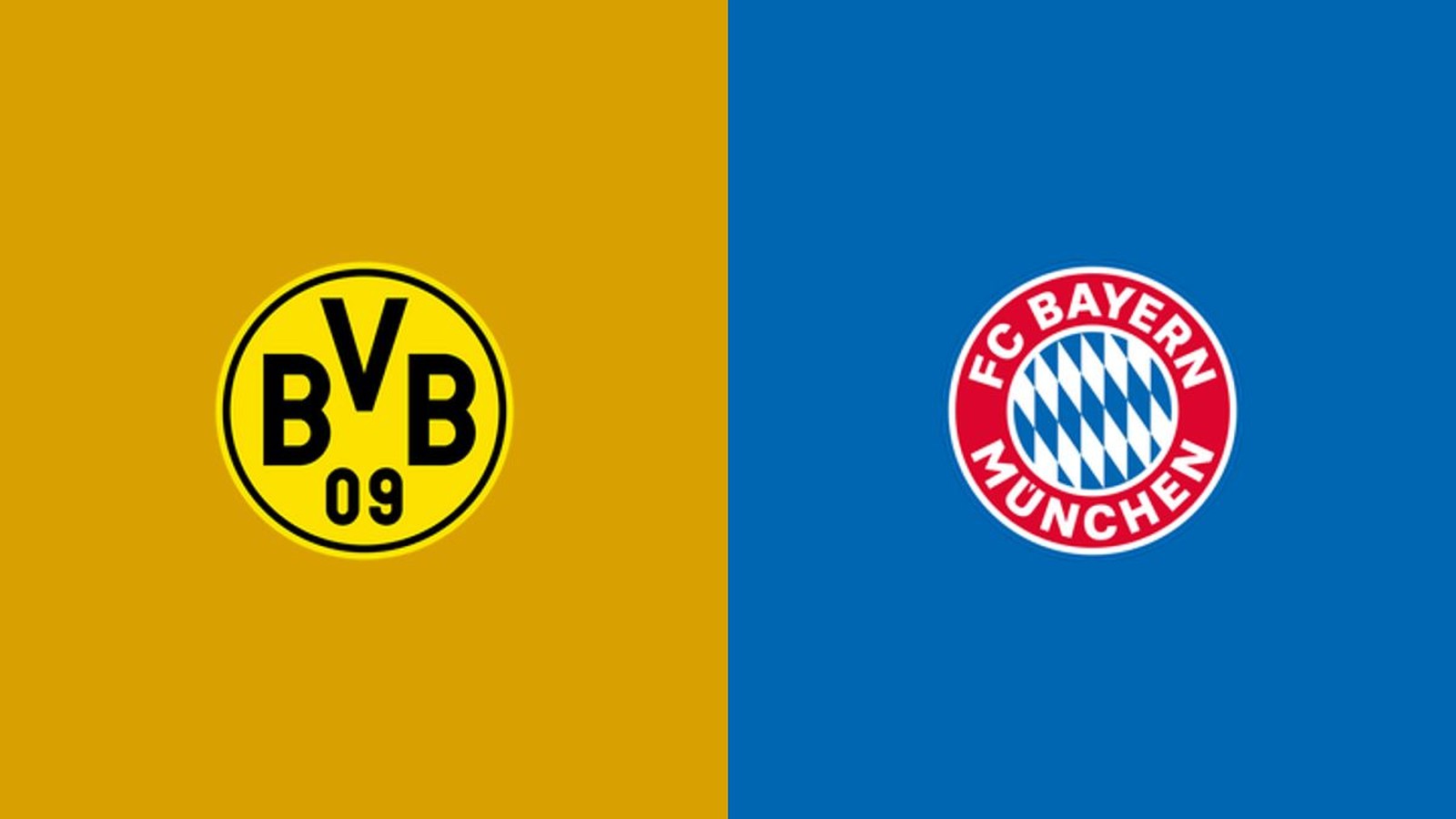 The official Borussia Dortmund and Bayern Munich football club logos side by side