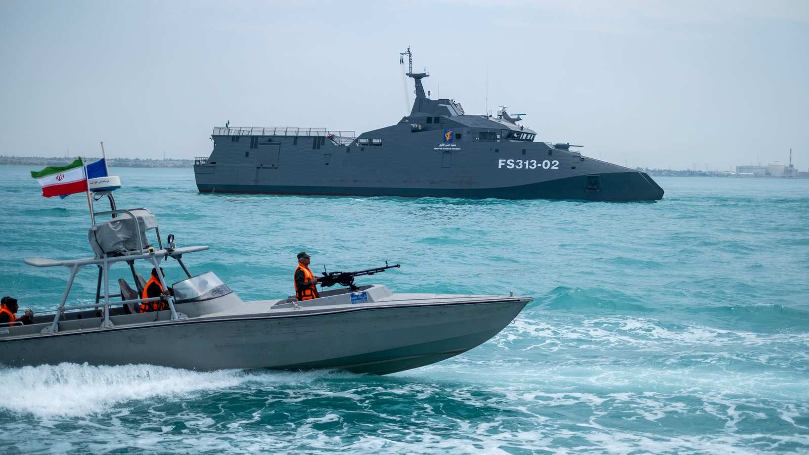 Iranian Naval Vessels in Strait
