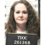 Mugshot photograph of Tennessee death row inmate Christa Pike with prison ID board